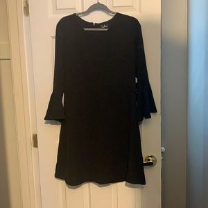 Lulu’s black flounce sleeve dress NEW WITH TAGS
